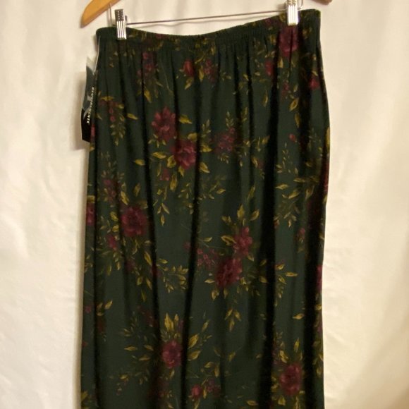 Requirements Floral Maxi Skirt Size Large NWT - Picture 2 of 8